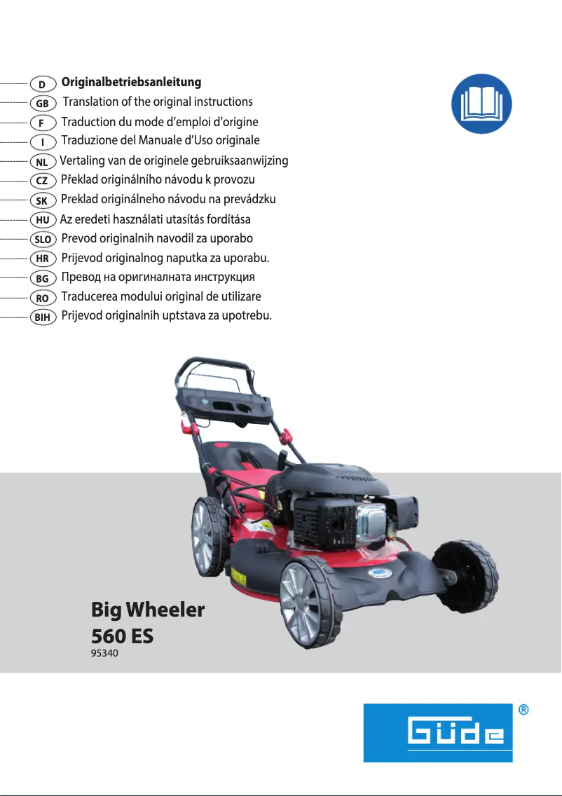 Página 1 del manual Manual de usuario Güde Big Wheeler 560 ES