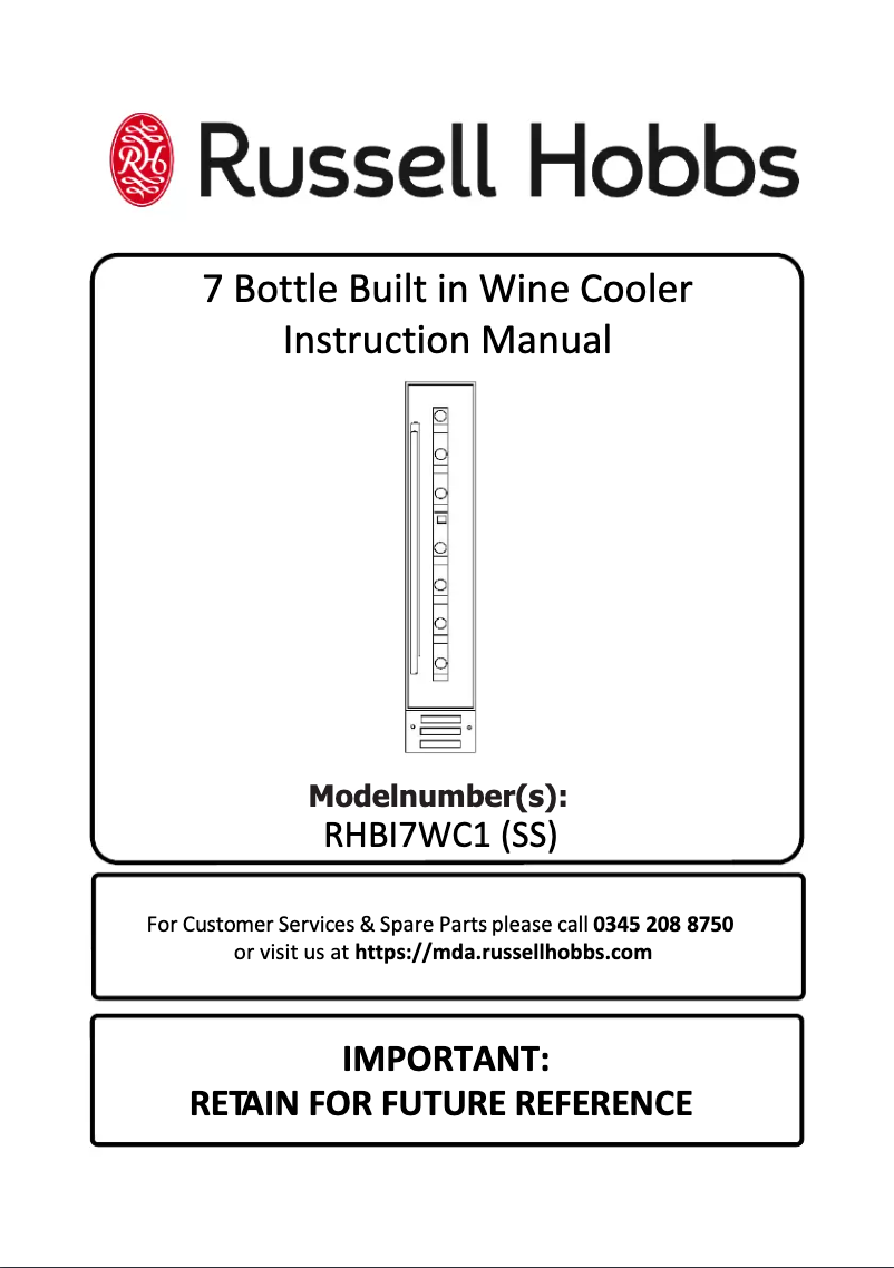 Imagen de la primera página del manual del dispositivo RHBI7WC1SS