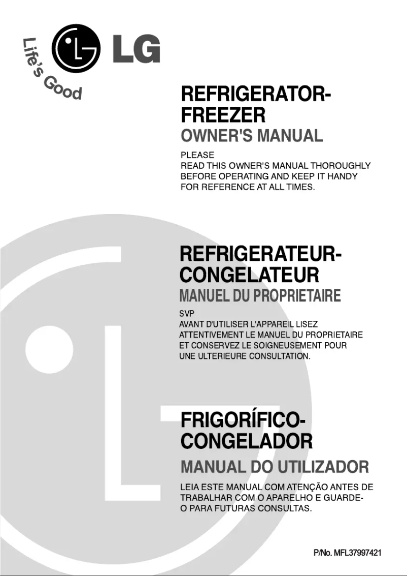 Imagen de la primera página del manual del dispositivo GR-M392YVQ