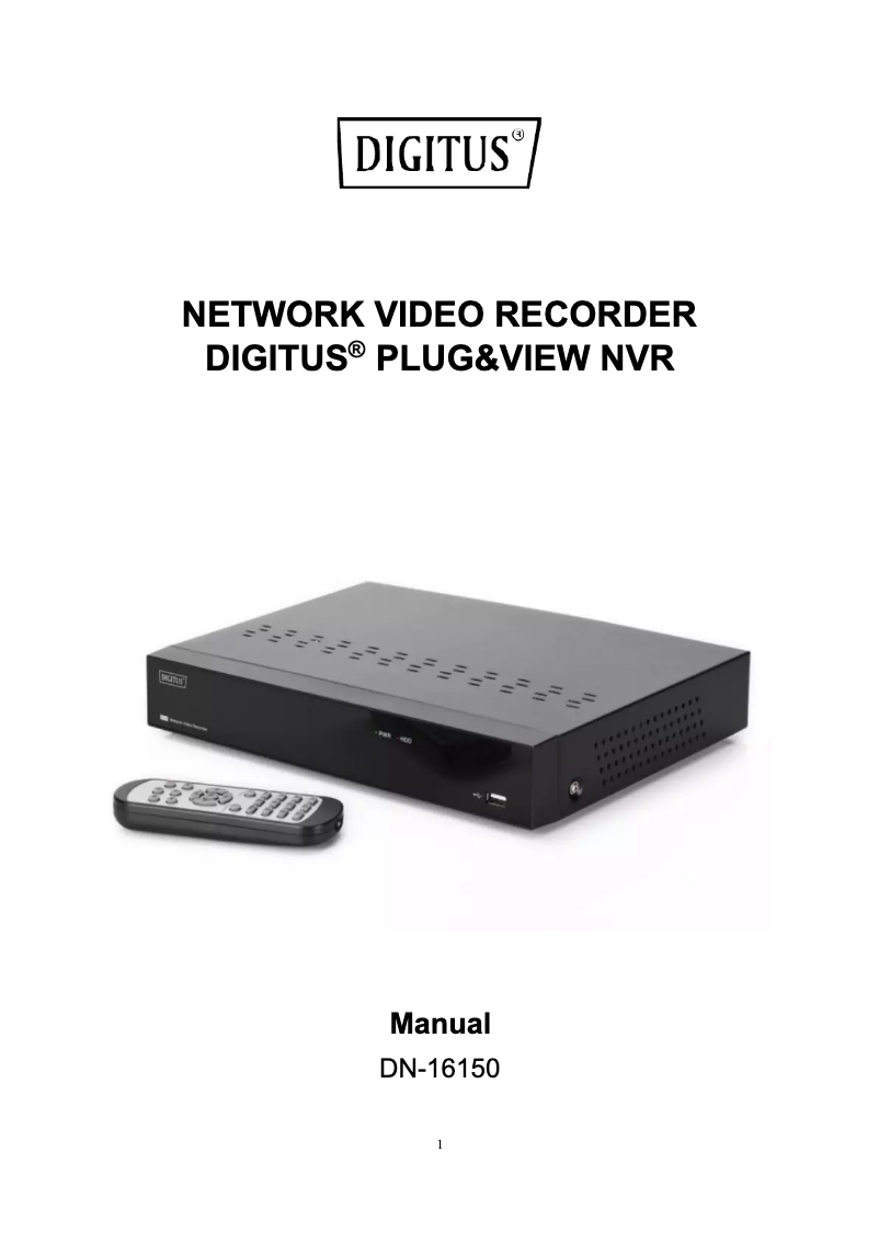Página 1 del manual Manual de usuario Digitus DN-16150