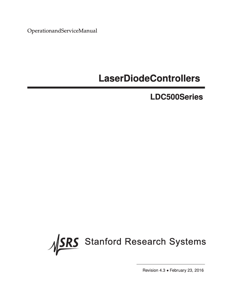 Imagen de la primera página del manual del dispositivo LDC500