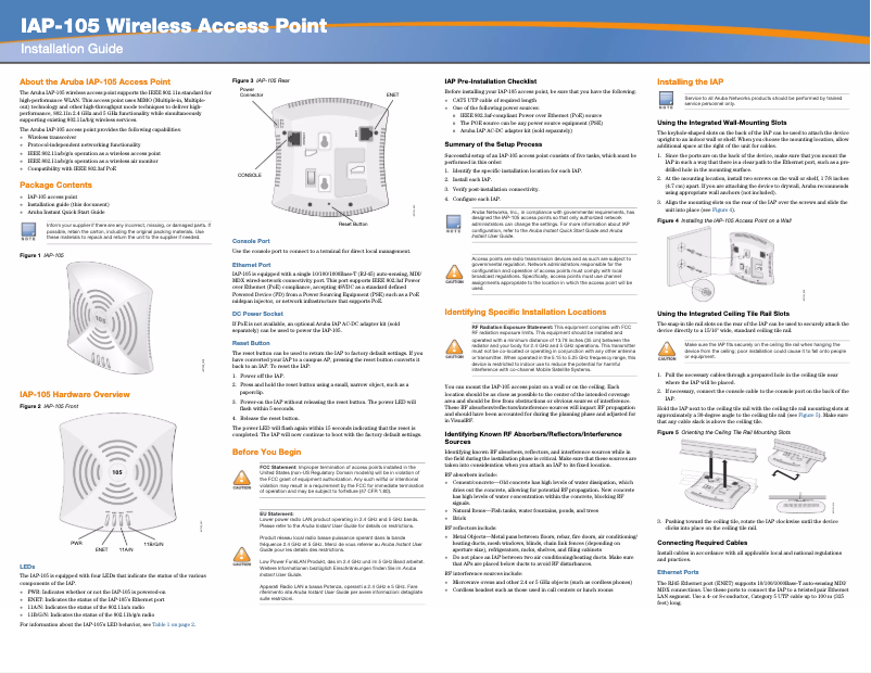Imagen de la primera página del manual del dispositivo Instant 100