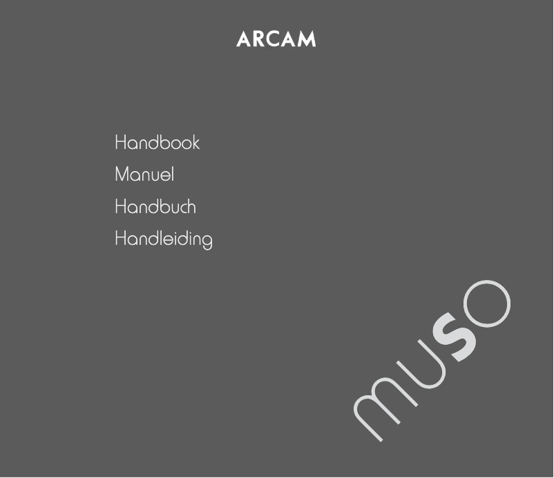 Página 1 del manual Manual de usuario Arcam Muso
