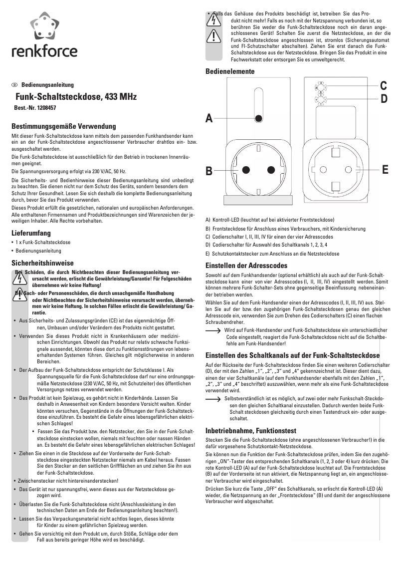 Imagen de la primera página del manual del dispositivo 1208457