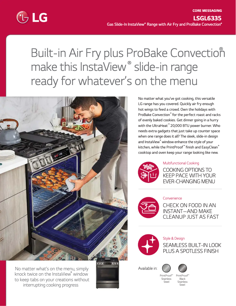 Imagen de la primera página del manual del dispositivo LSGL6335F