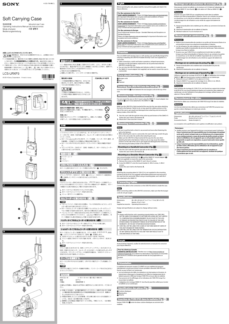Imagen de la primera página del manual del dispositivo LCS-URXP3