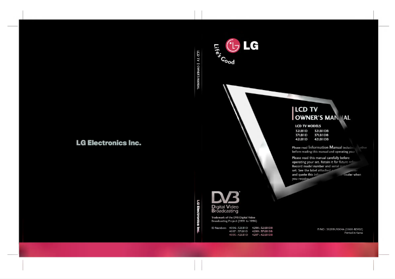 Página nº 1 - Manual de usuario LG 32LB1DB