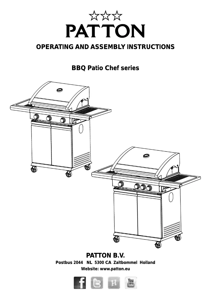 Imagen de la primera página del manual del dispositivo Patio Chef