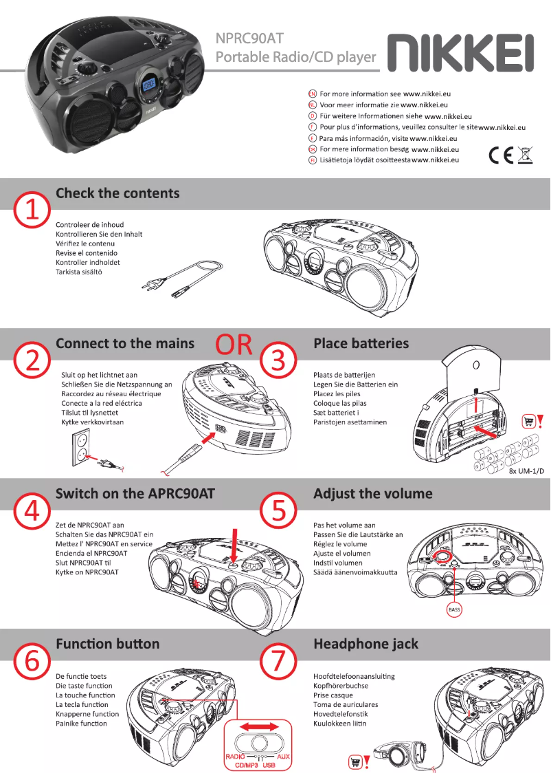 Imagen de la primera página del manual del dispositivo NPRC90AT