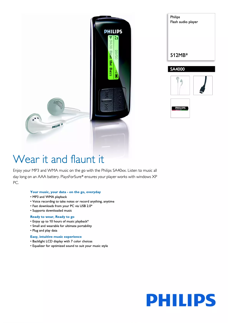 Imagen de la primera página del manual del dispositivo SA4000