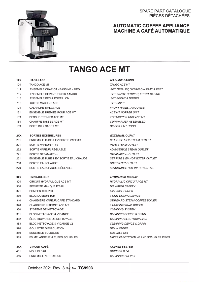 Página 1 del manual Catálogo UNIC Tango Ace MT