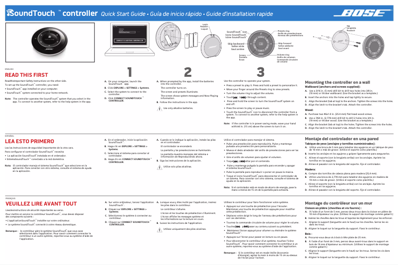 Página 1 del manual Manual de usuario Bose SoundTouch Controller