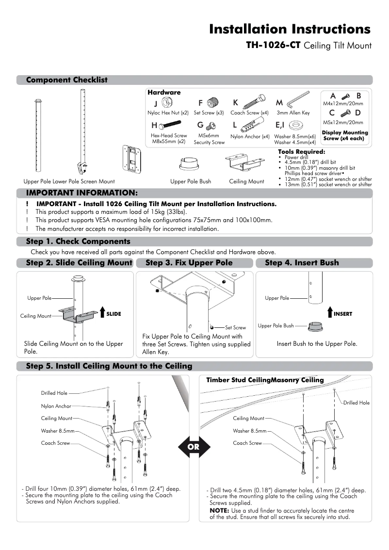 Imagen de la primera página del manual del dispositivo TH-1026-CT