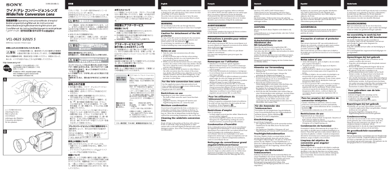 Página nº 1 - Manual de usuario Sony VCL-0625 S