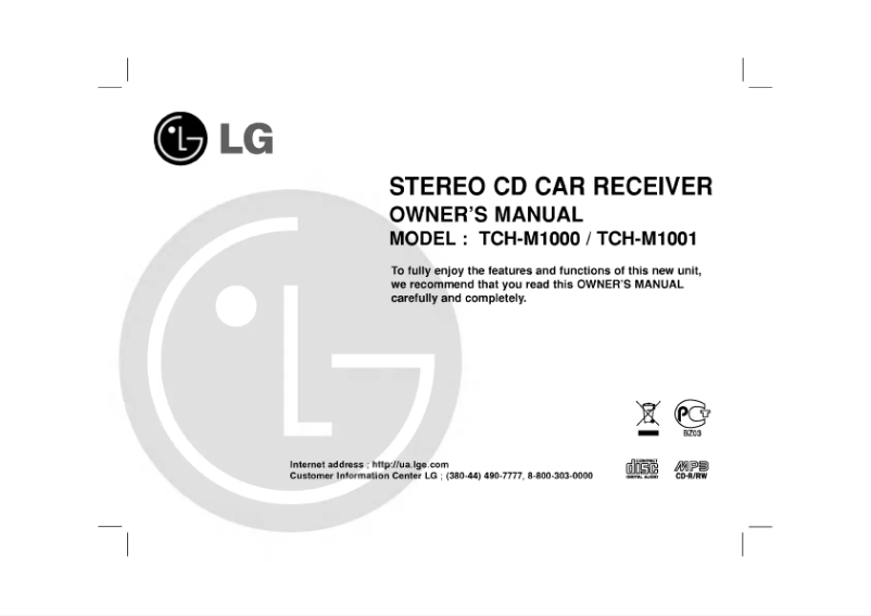 Imagen de la primera página del manual del dispositivo TCH-M1001