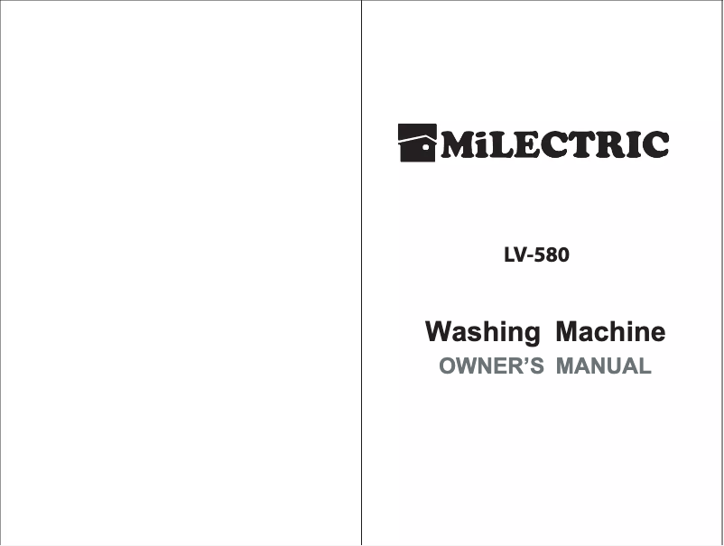 Página 1 del manual Manual de usuario Milectric LV-580