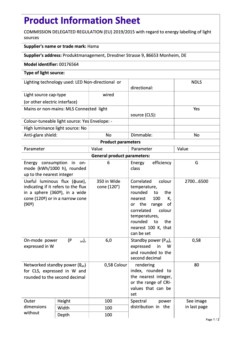 Imagen de la primera página del manual del dispositivo 00176564