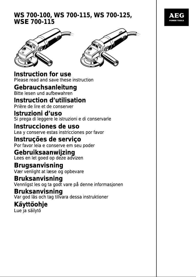 Imagen de la primera página del manual del dispositivo WSE 700