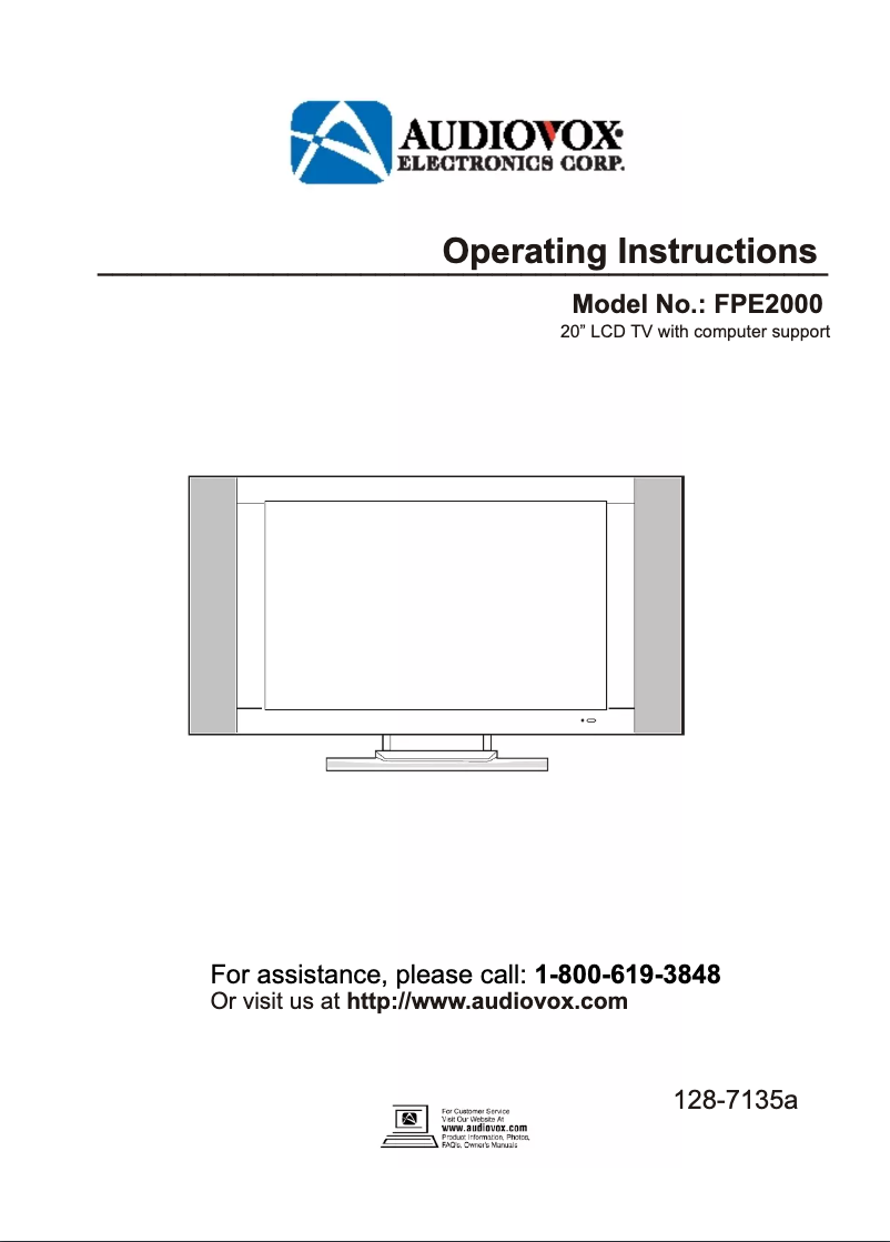 Página 1 del manual Manual de usuario VOXX FP2000