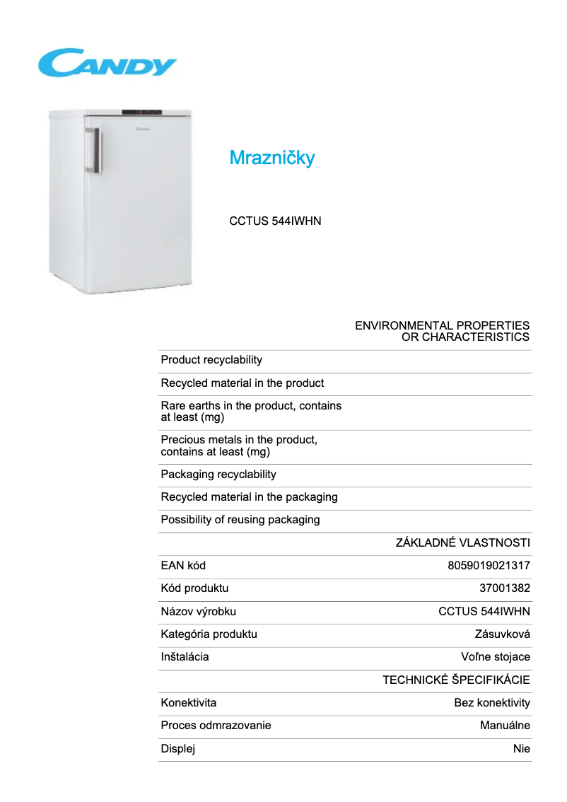 Imagen de la primera página del manual del dispositivo CCTUS 544IWHN