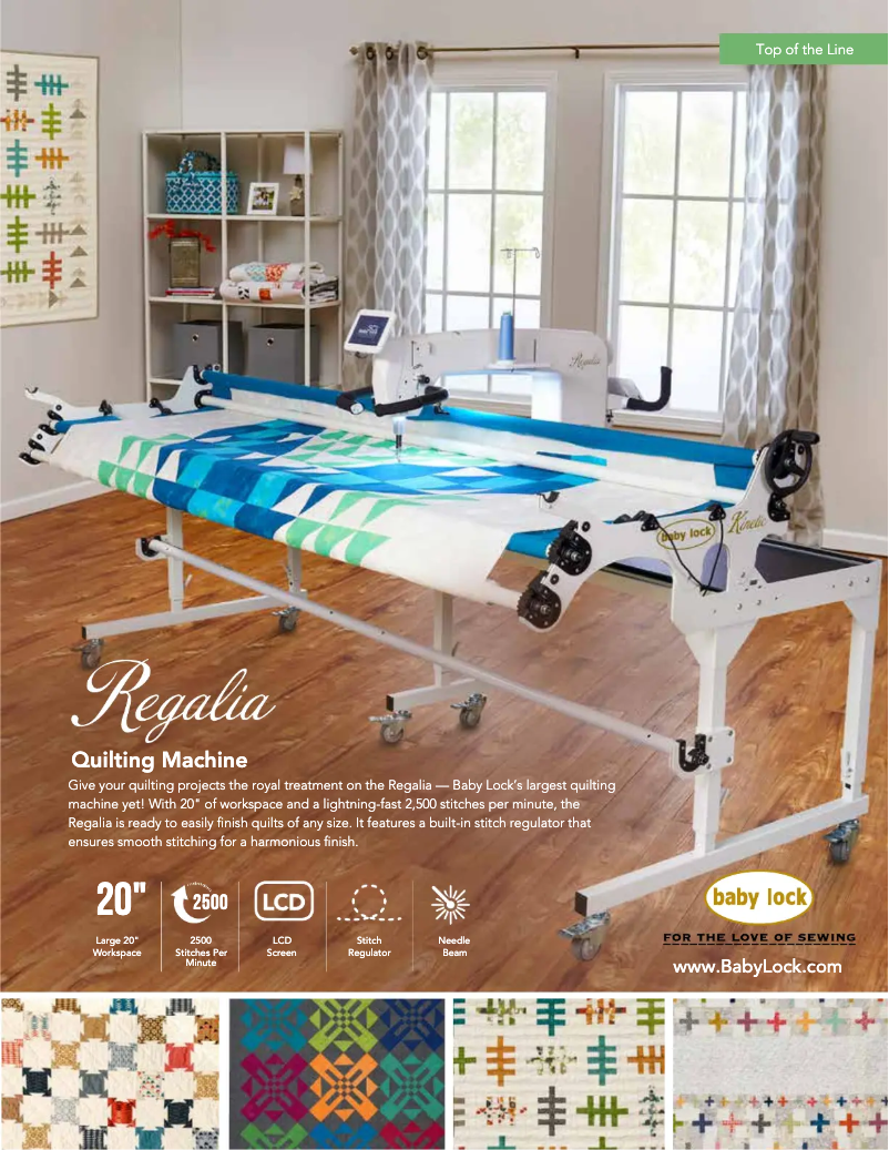 Página 1 del manual Ficha técnica Baby Lock Regalia