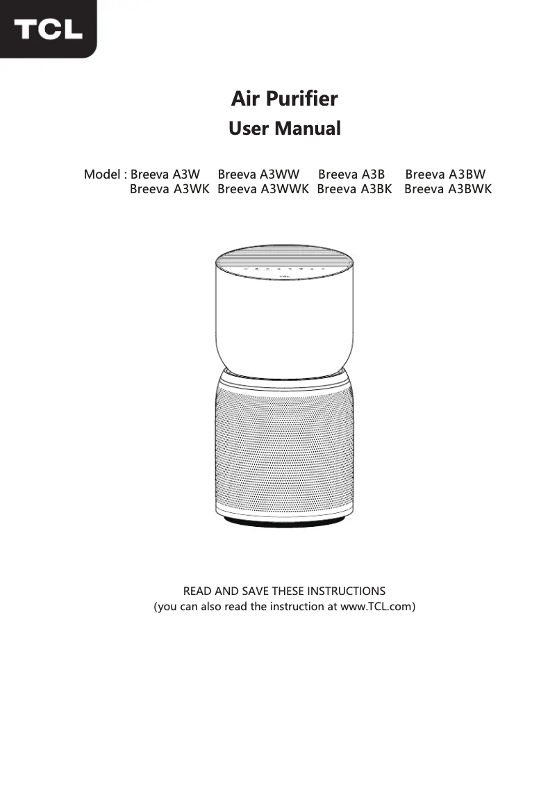 Página 1 del manual Manual de usuario TCL Breeva A3WWK