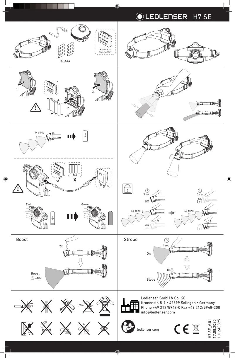 Página 1 del manual Manual de usuario Ledlenser H7 SE