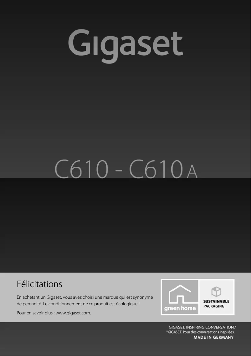Imagen de la primera página del manual del dispositivo Gigaset C610A IP