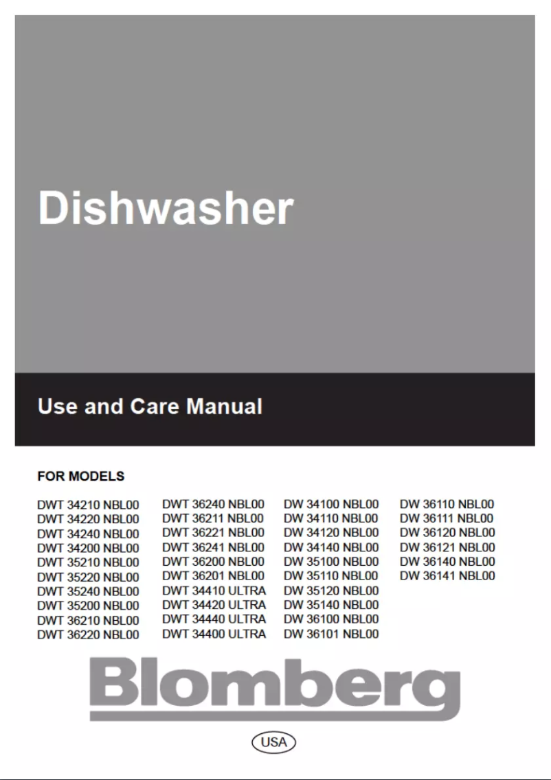 Página 1 del manual Manual de usuario Blomberg DWT 34200 NBL00