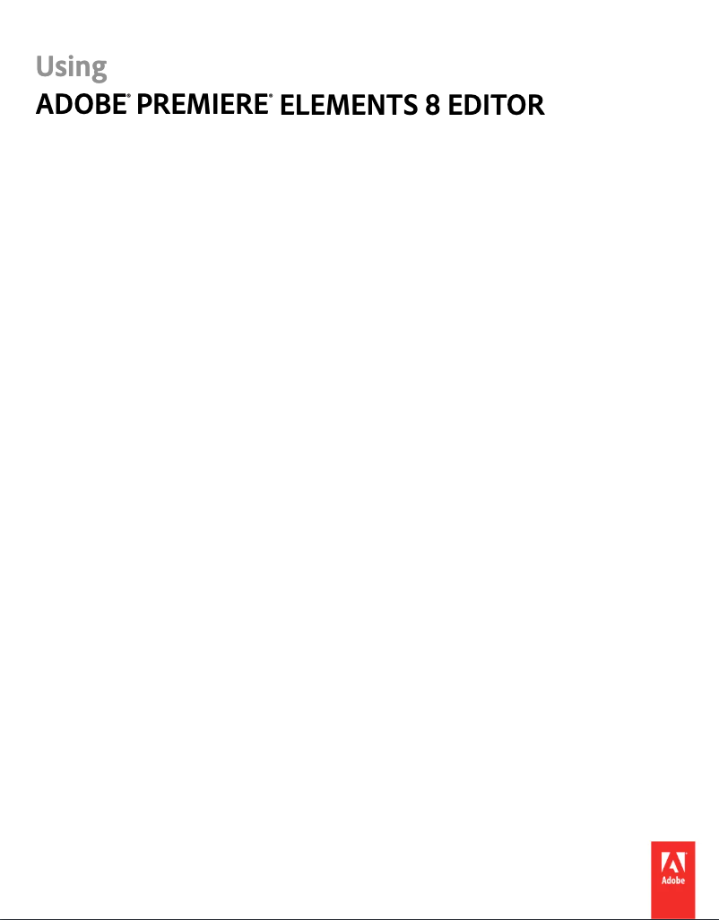 Página 1 del manual Manual de usuario Adobe Premiere Elements 8 Editor