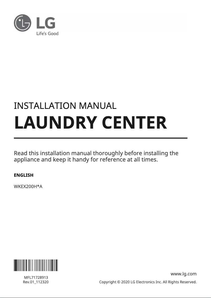 Imagen de la primera página del manual del dispositivo WKEX200HBA