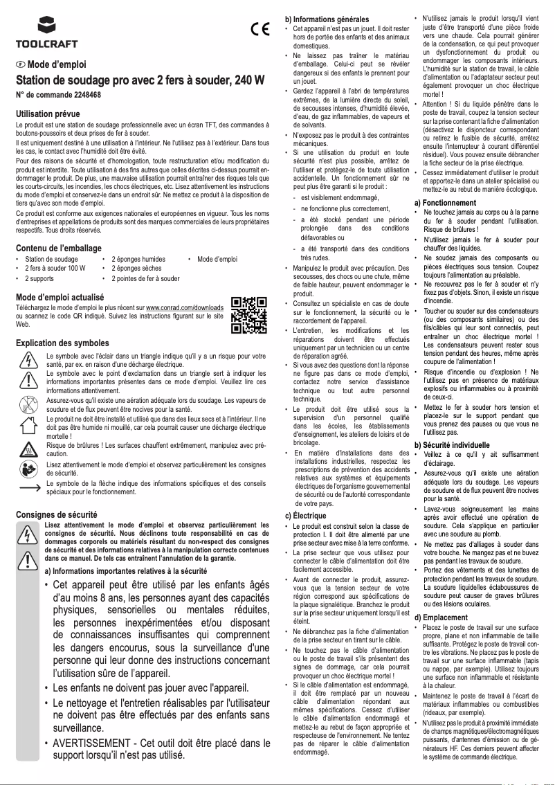 Página 1 del manual Manual de usuario Toolcraft ST-200 Pro