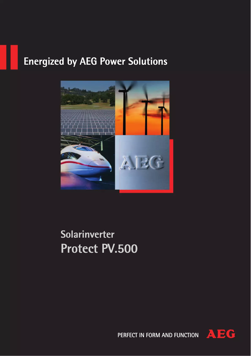 Imagen de la primera página del manual del dispositivo Protect PV 500