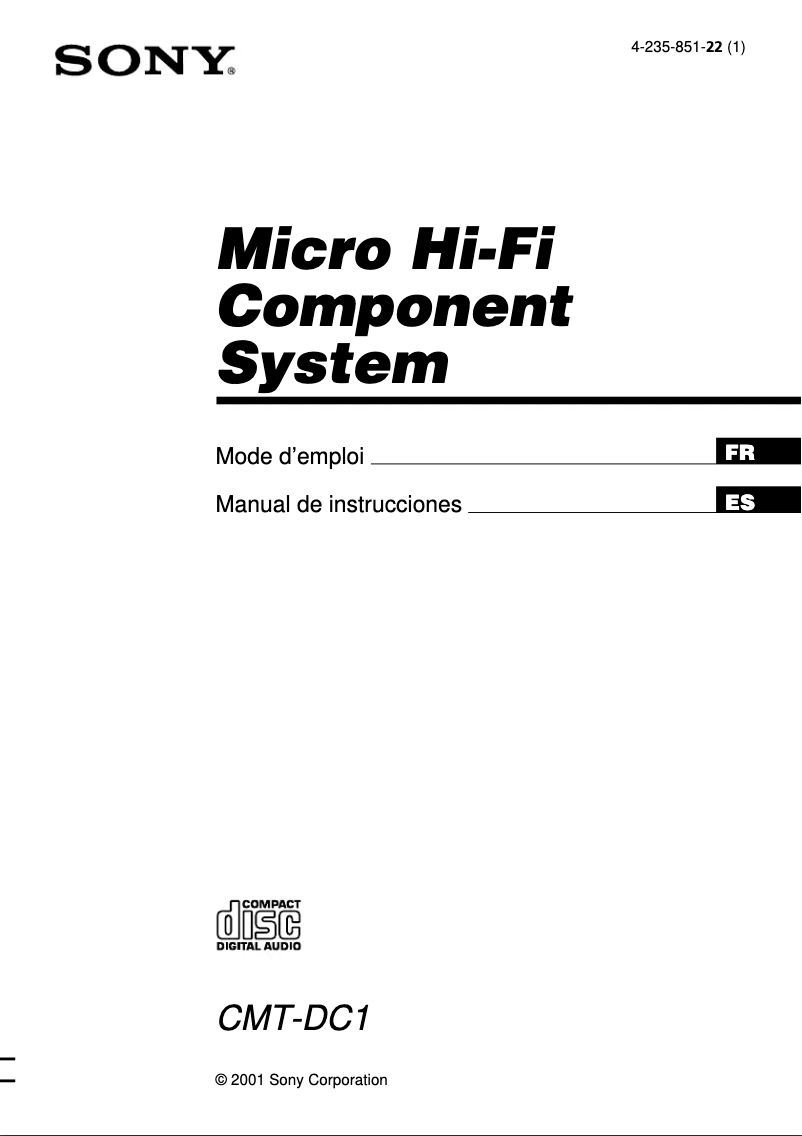 Imagen de la primera página del manual del dispositivo CMT-DC1