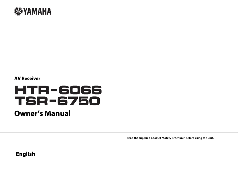 Página 1 del manual Manual de usuario Yamaha HTR-6066