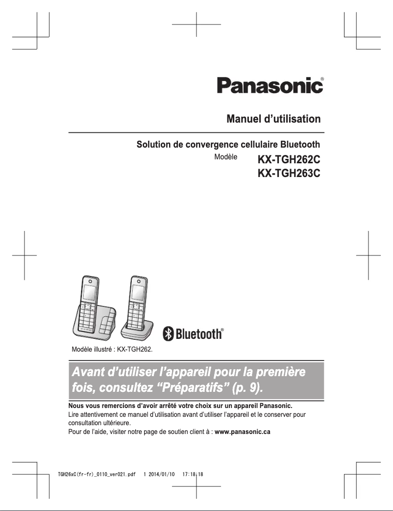 Página 1 del manual Manual de usuario Panasonic KX-TGH263