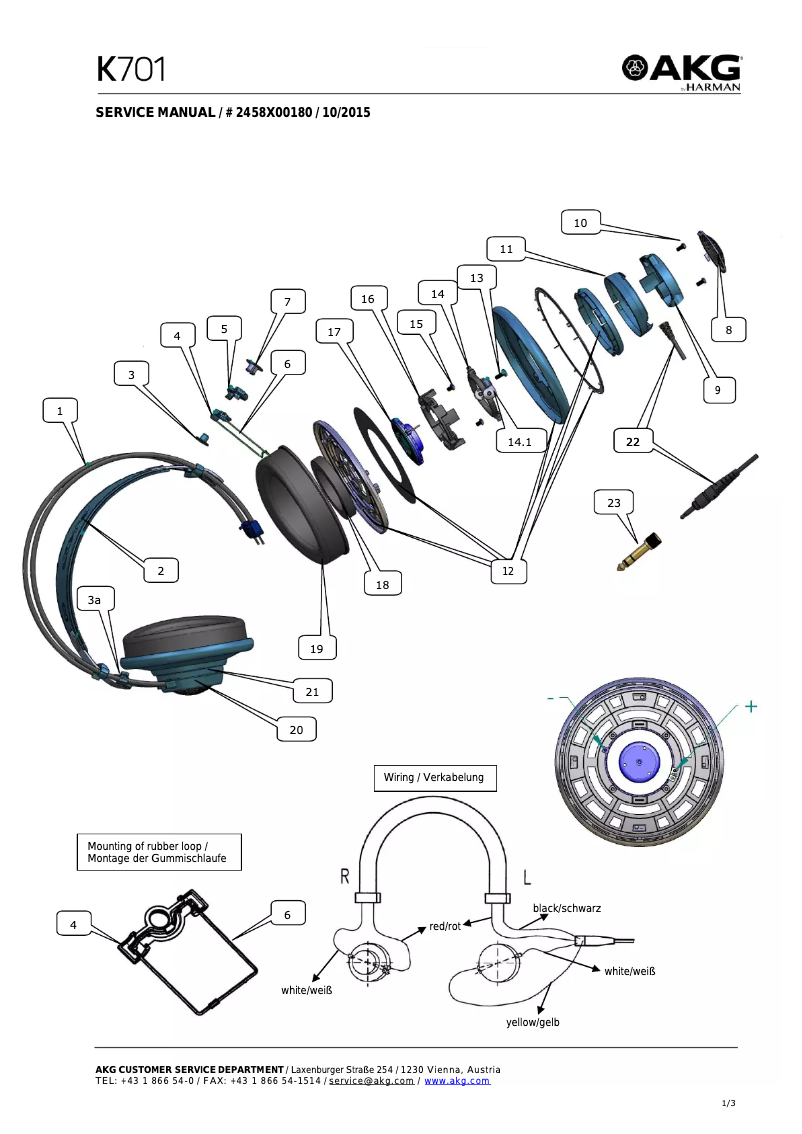 Página 1 del manual Manual de usuario AKG K701