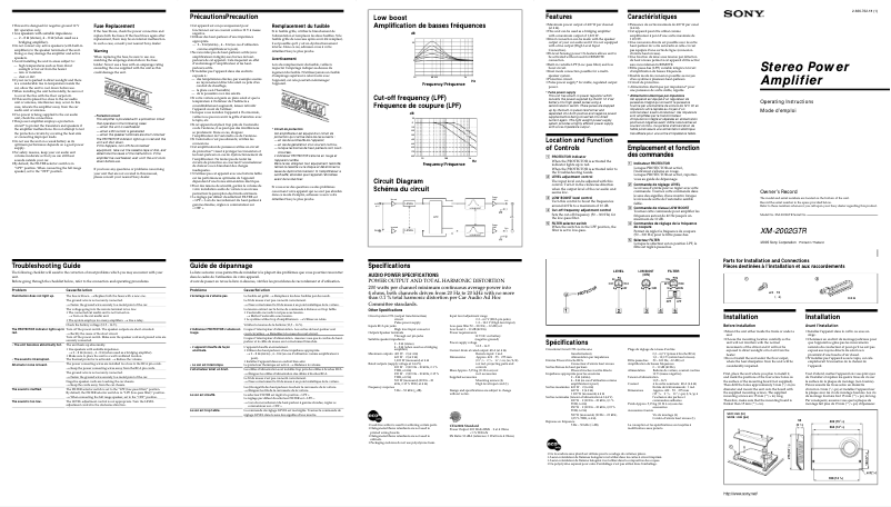 Imagen de la primera página del manual del dispositivo XM-2002GTR