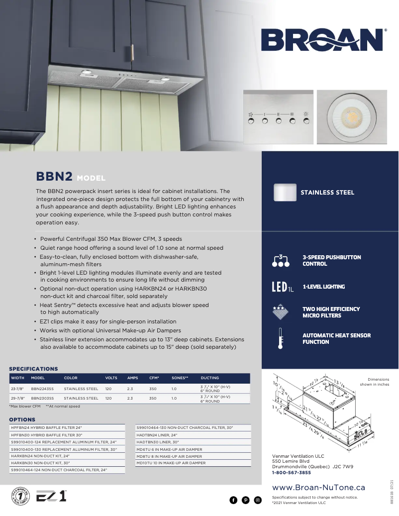 Imagen de la primera página del manual del dispositivo BBN2243SS