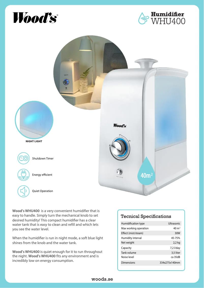 Imagen de la primera página del manual del dispositivo WHU400