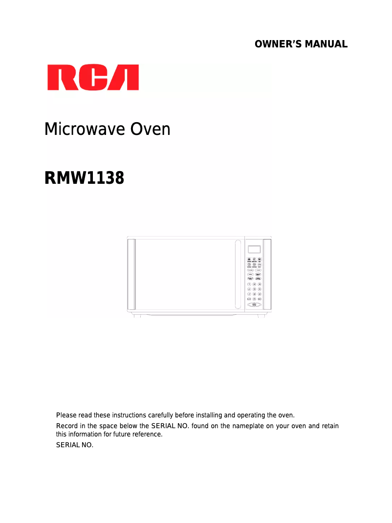 Imagen de la primera página del manual del dispositivo RMW1138
