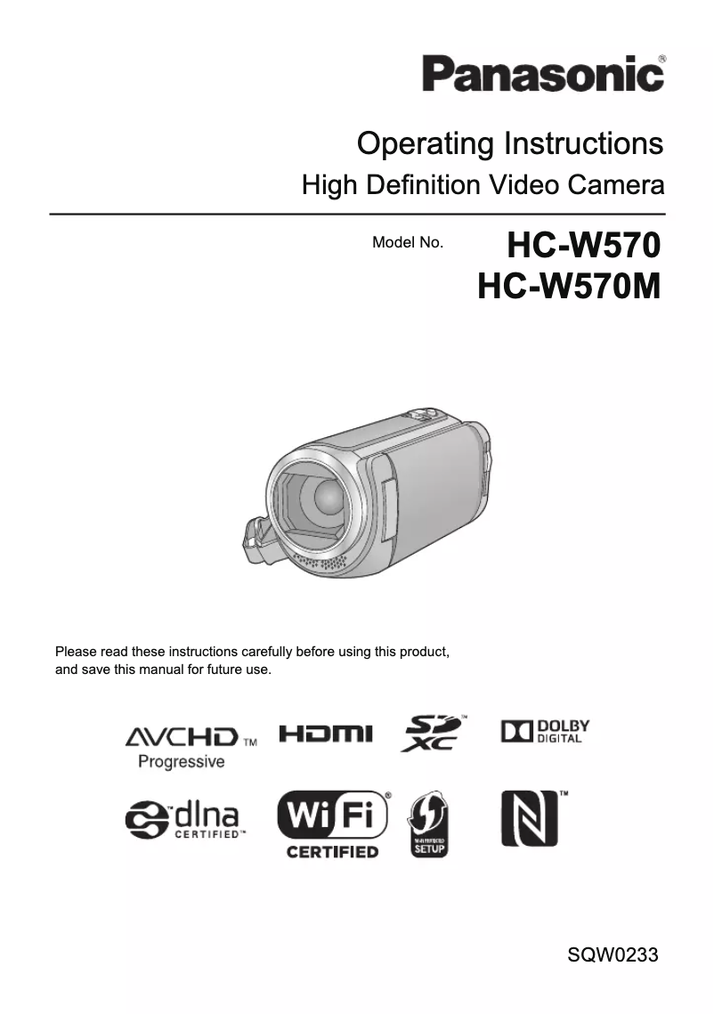 Página 1 del manual Manual de usuario Panasonic HC-W570M