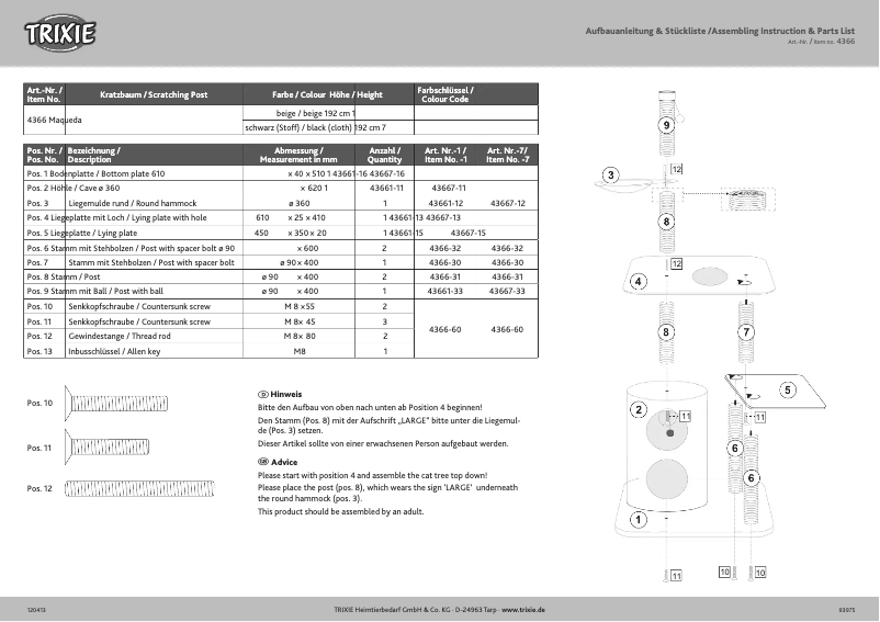 Imagen de la primera página del manual del dispositivo Maqueda