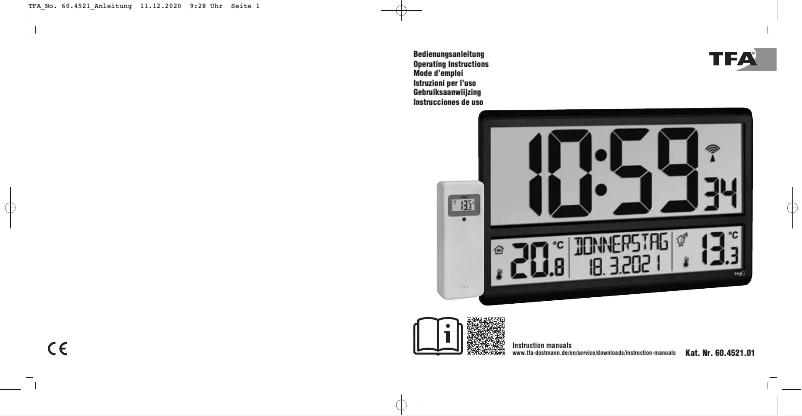 Página 1 del manual Manual de usuario TFA 60.4521.01