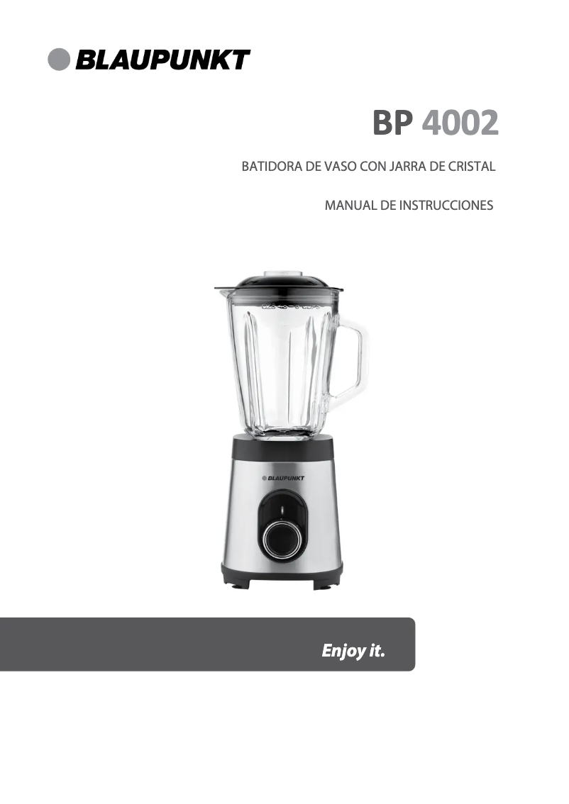 Imagen de la primera página del manual del dispositivo BP4002