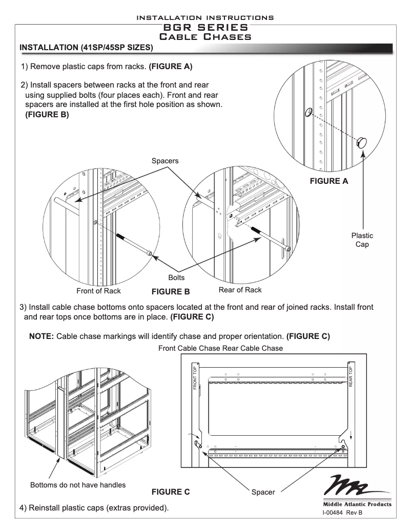 Página 1 del manual Manual de usuario Middle Atlantic BGR-CC-45FB