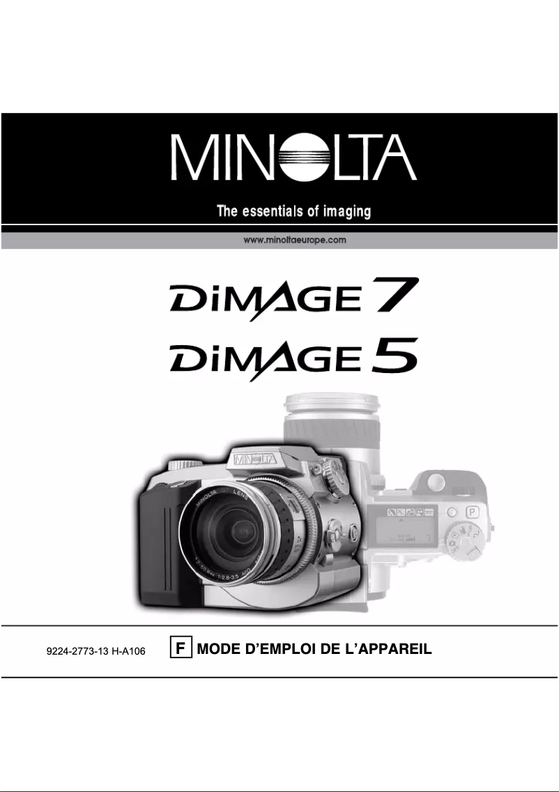 Imagen de la primera página del manual del dispositivo DiMAGE 5