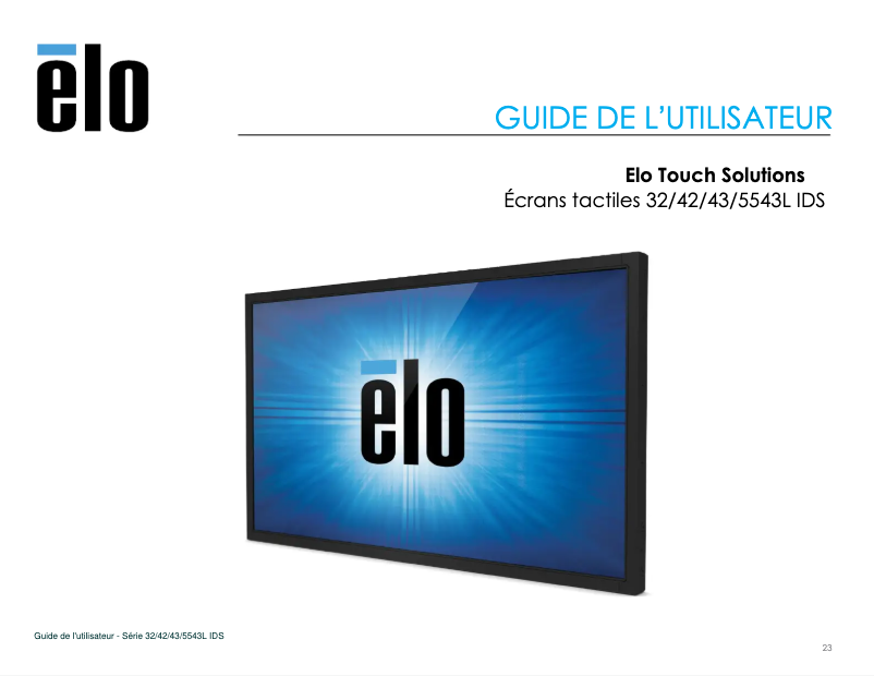 Página 1 del manual Manual de usuario Elo 4243L