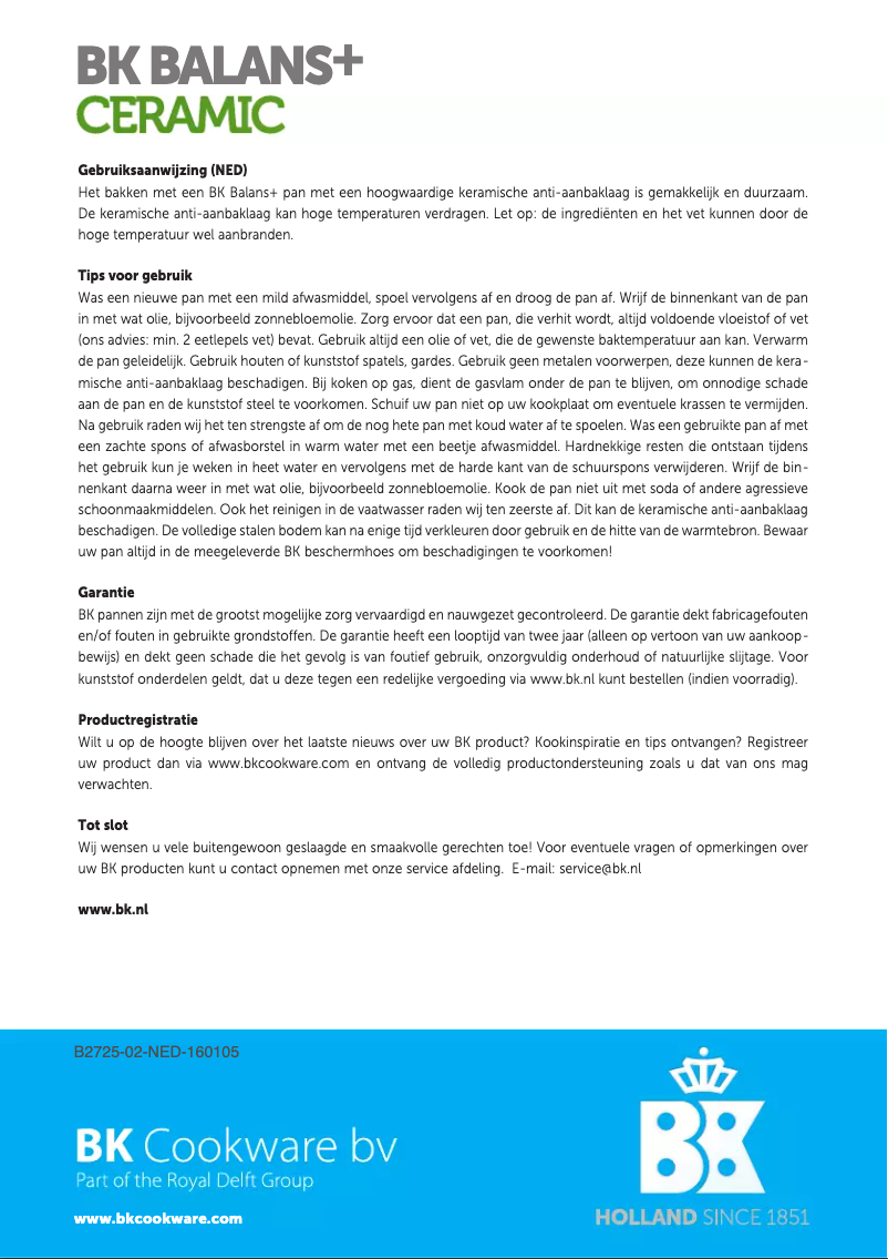 Imagen de la primera página del manual del dispositivo Balans+