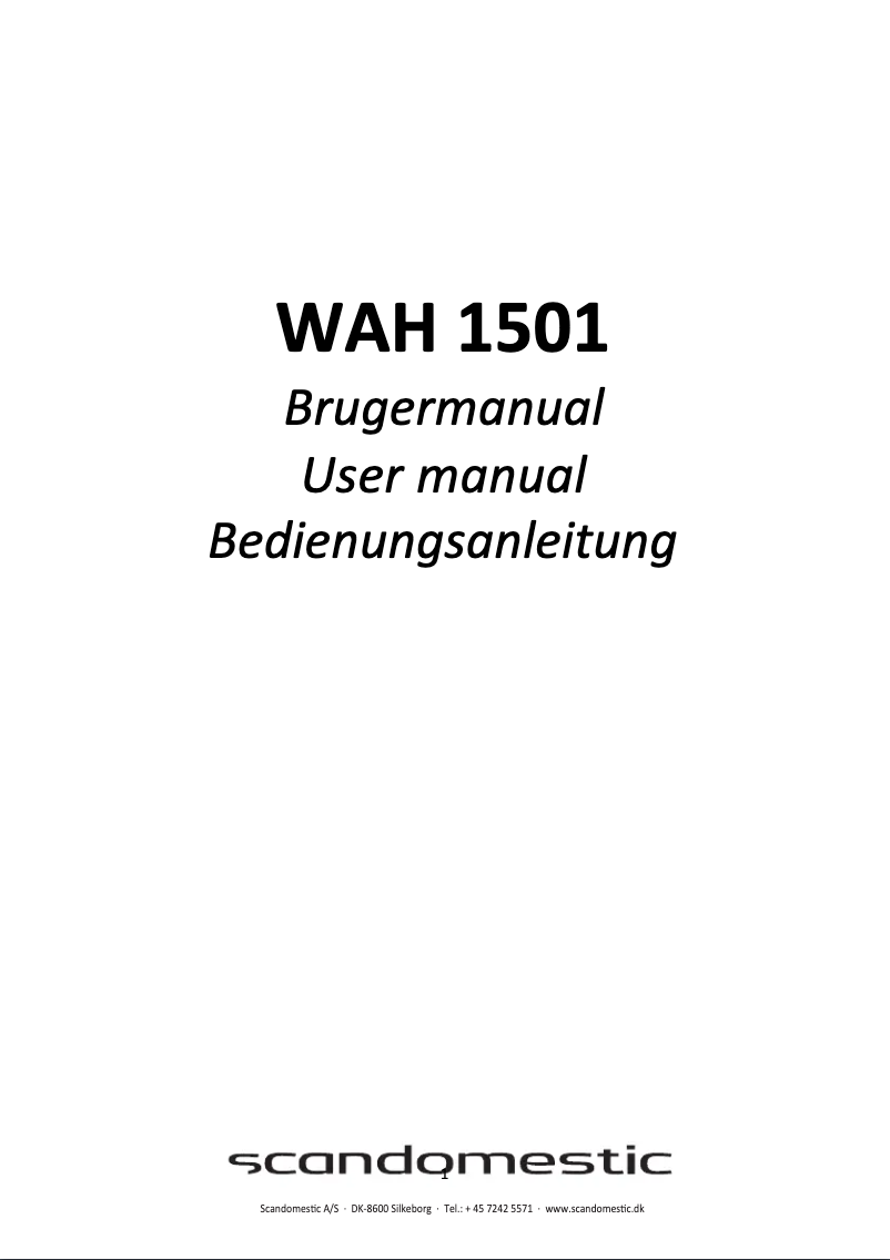 Imagen de la primera página del manual del dispositivo WAH 1501